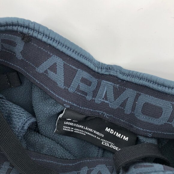 Under Armour Blue High-Rise Tapered Sweatpants | Regular Fit - Picture 2 of 4